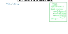 Ejemplo de factorización de polinomios