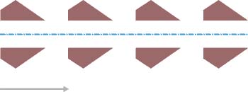 Friso por traslación y simetría horizontal