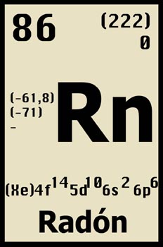 Tabla periódica,  radón