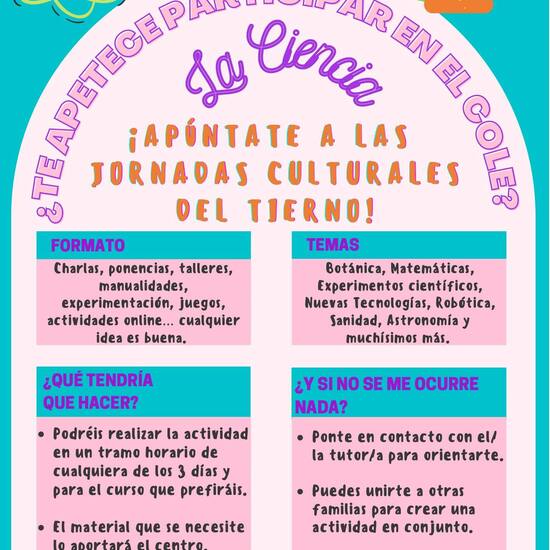 Participación familias Jornadas culturales del Tierno