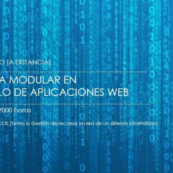 Portada Tema 6: Gestión de recursos en red de un sistema informático