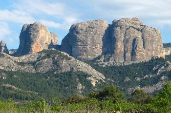 Las Rocas de Benet, vistas desde Horta de Sant Joan, Tarragona