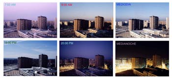 Muestra de temperatura de color