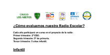 Evaluación proyecto Radio Infantil