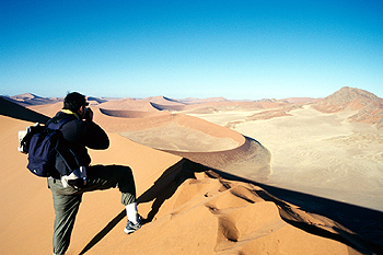 Fotógrafo en el desierto, Namibia
