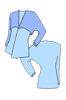 Chaqueta de vestir de manga murcielago