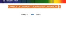 Cambios de unidades. Factores de conversión. 3
