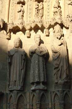 Detalle de la fachada, Catedral de León, Castilla y León