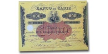 Anverso de mil reales emitido por el Banco de Cádiz