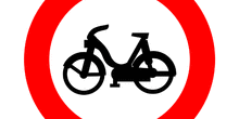 Entrada prohibida a ciclomotores