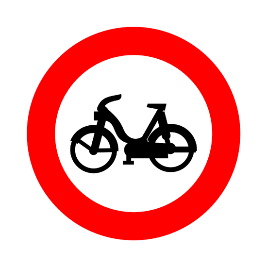 Entrada prohibida a ciclomotores
