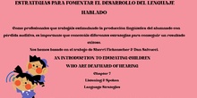 Algunas estrategias para el desarrollo del lenguaje hablado