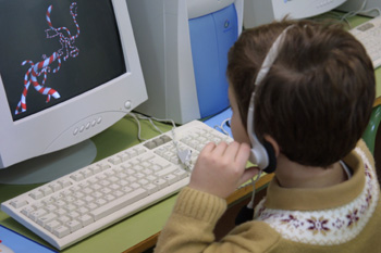 Realizando actividad con el ordenador