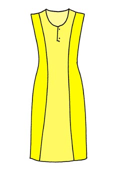 Vestido de costadillos al hombro