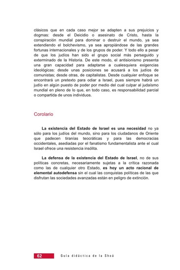 Página 62 de la Guía didáctica de la Shoá