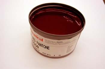 Bote tinta pantone rubine red