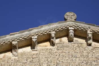 Detalle de la fachada de la Iglesia de San Martín, Frómista, Pal