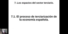 0701 La terciarización en España