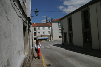 Rúa da Poza das Oblatas, Santiago de Compostela, La Coruña, Gali