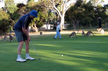 Jugando al golf, Australia