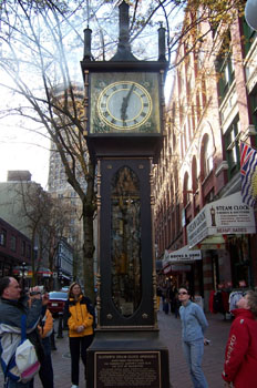 Reloj de vapor en Gastown, Vancouver