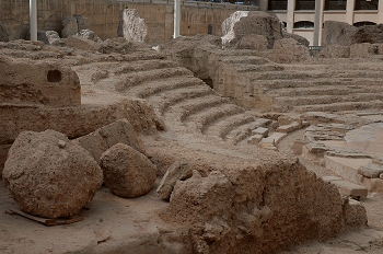 Gradas del Teatro romano de Zaragoza