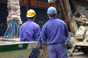 Obreros en uniforme