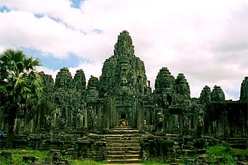 Vista del Bayon en Angkor, Camboya