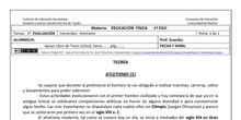 Ficha de Atletismo para 1º ESO