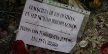 Mensaje de protesta en contra de los Atentados del 11-M