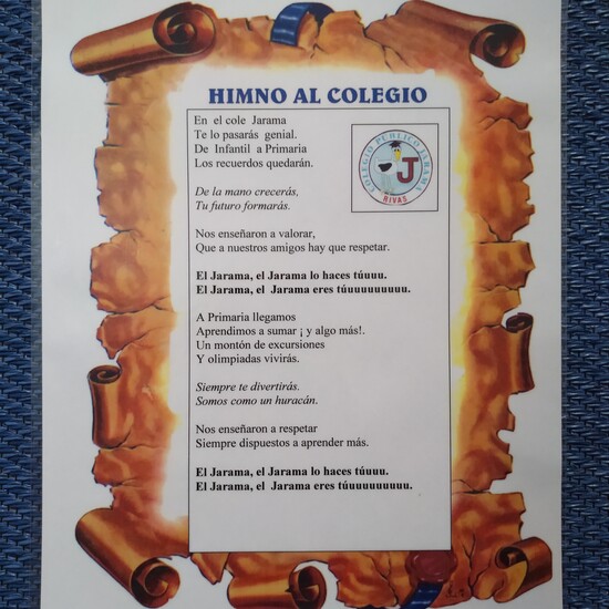 Himno ( letra)  CEIP Jarama ( Rivas)