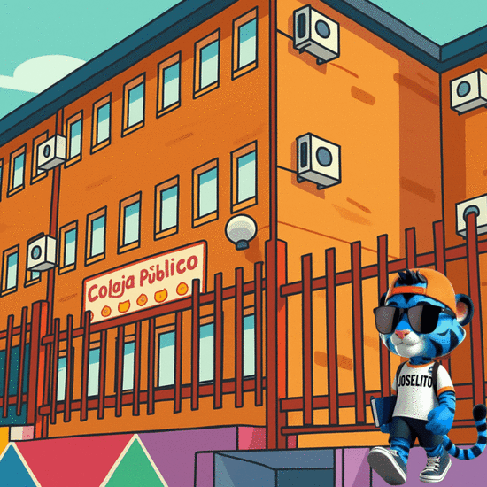 Joselito llegando al cole