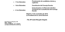 Calendario elecciones al consejo escolar