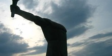 Estatua dedicada a los Juegos Olímpicos en l´Escala, Gerona