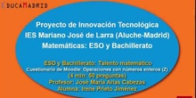Matemáticas: Talento matemático. Operaciones con números enteros (Z)