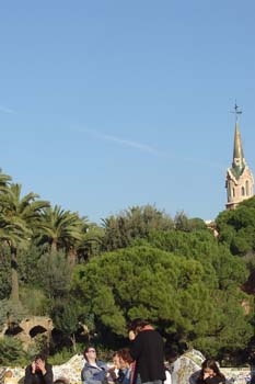 Zona de jardines, Parque Güell, Barcelona