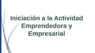 Actividad empresarial y emprendedora
