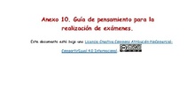 Anexo 10. Guía de pensamiento: realización de exámenes