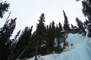 Cascada helada, Lago Louise, Parque Nacional Banff