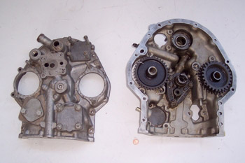 Piezas de un cárter para un motor de 6 cilindros