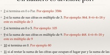 PRIMARIA - 6º - CRITERIOS DE DIVISIBILIDAD - MATEMÁTICAS