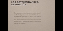 6º lengua los determinantes