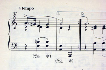 Partitura de piano