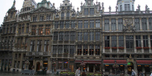Casas en la Grand Place, le Cornet, Bruselas, Bélgica
