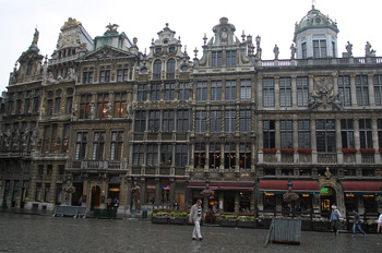 Casas en la Grand Place, le Cornet, Bruselas, Bélgica