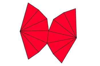 Desarrollo de una bipirámide trigonal