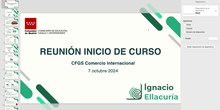 Reunión inicio curso