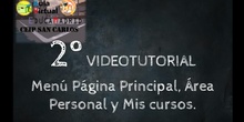 VT 2 Menús Página Principal Área Personal y Mis Cursos