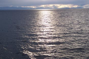 Puesta de sol, Estrecho de Georgia, Victoria