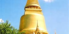Plano de stupa dorada, Bangkok, Tailandia